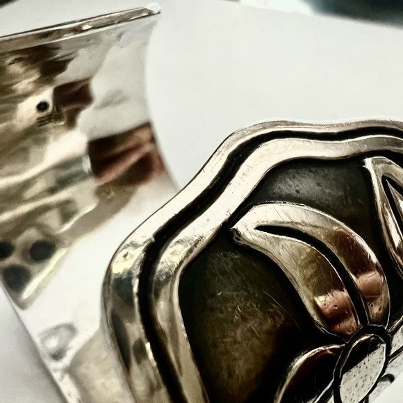 James Avery rain dove or tropical birds bird paradise cuff HEAVY! substantial - Picture 10 of 14